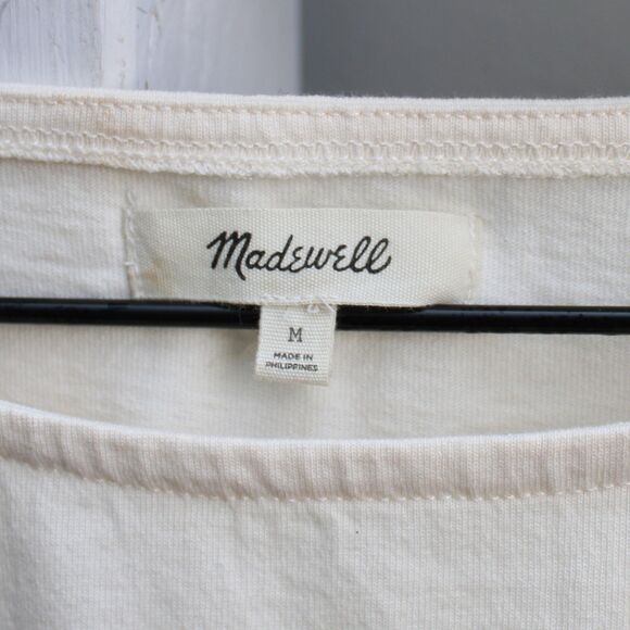 Madewell Cream Lipstick Red Vaca Graphic Setlist Boxy Tee Size Medium - Picture 2 of 7